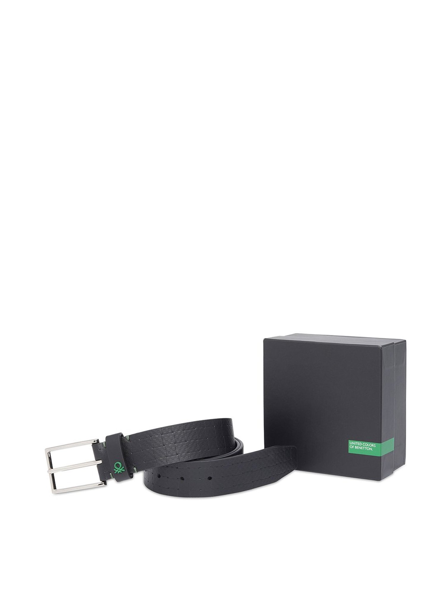 Fossil Julian Black Leather Solid Waist Belt