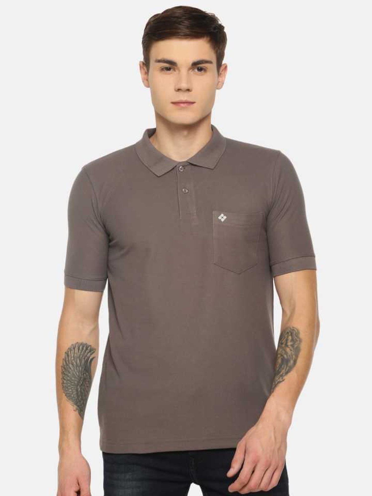 Dollar Grey Regular Fit Polo T-Shirt