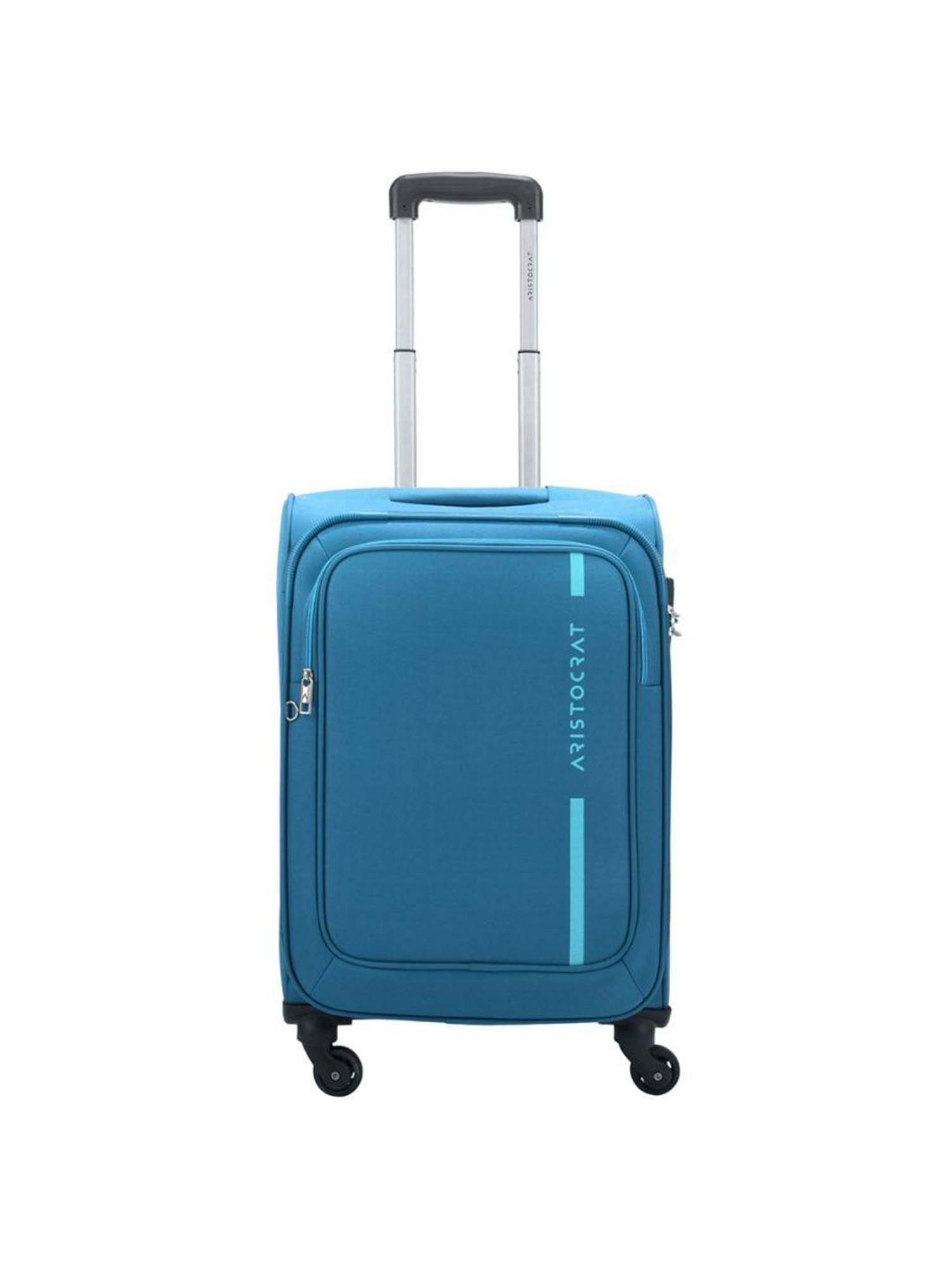 Aristocrat Dasher Blue Solid Soft Cabin Trolley Bag - 25 cm