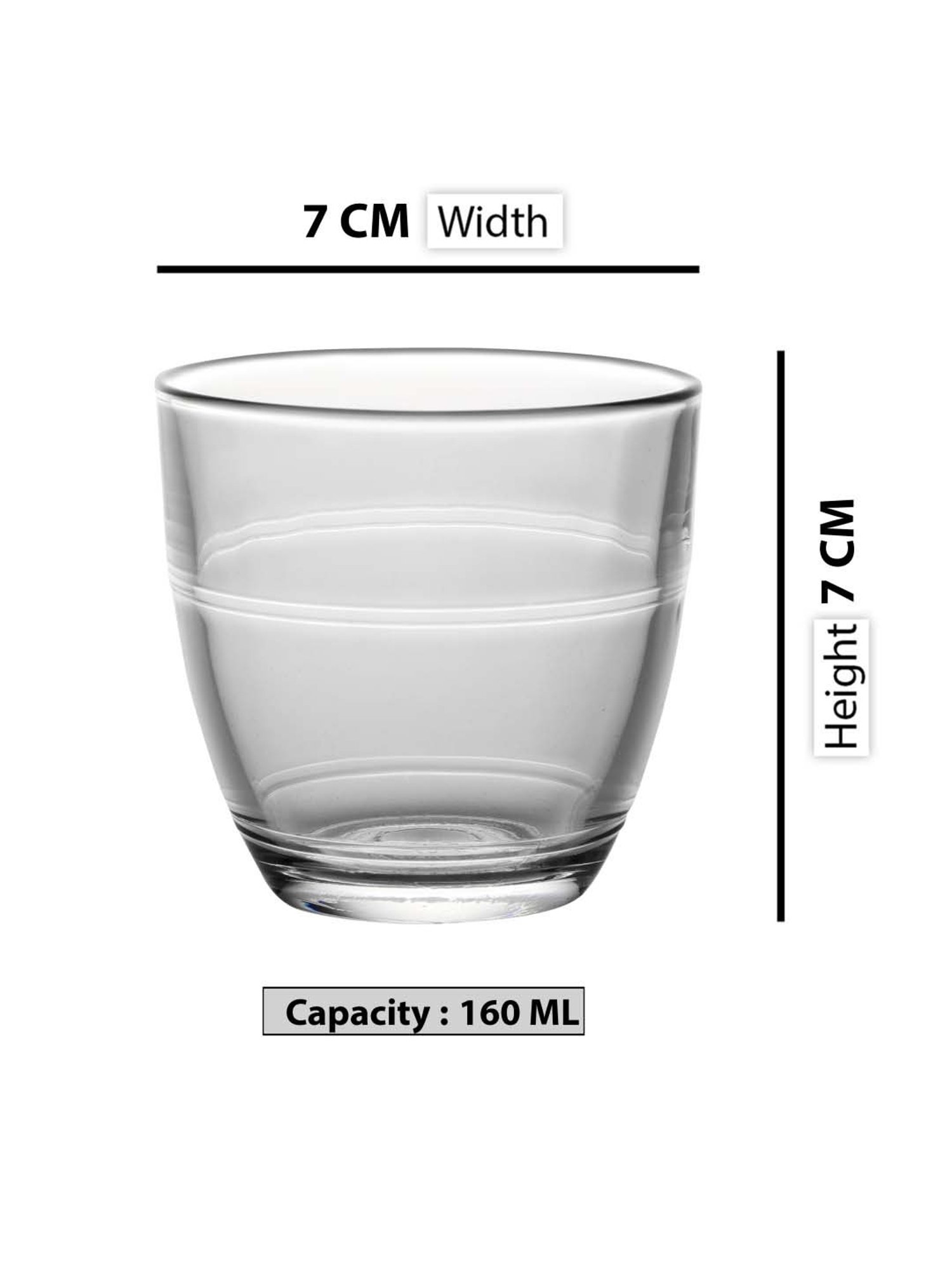 Duralex 'Gigogne' Transparent Glass 18.5 cm Tumbler (0.16 L) - Set of 4