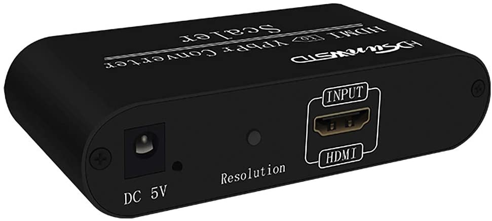 HDMI to 1080P Component Video (YPbPr/RGB/ 5RCA) Scaler Converter Adapter + R / L Support PS3, PS4, Blu-ray Player, DVD, Xbox, Notebook