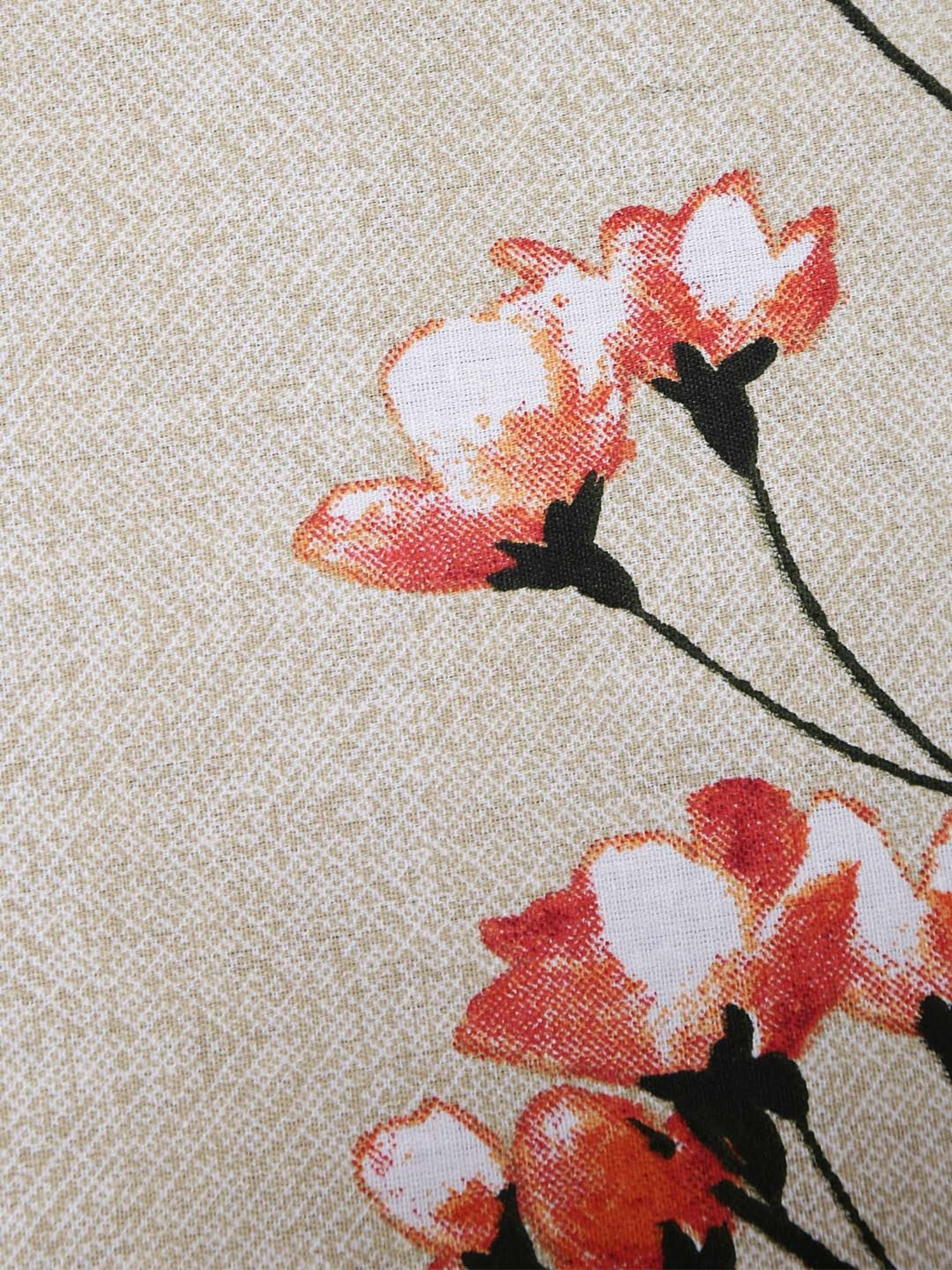 Swayam Ananda Floral Light Brown 200 TC Cotton King Bedsheet with 2 Pillow Covers