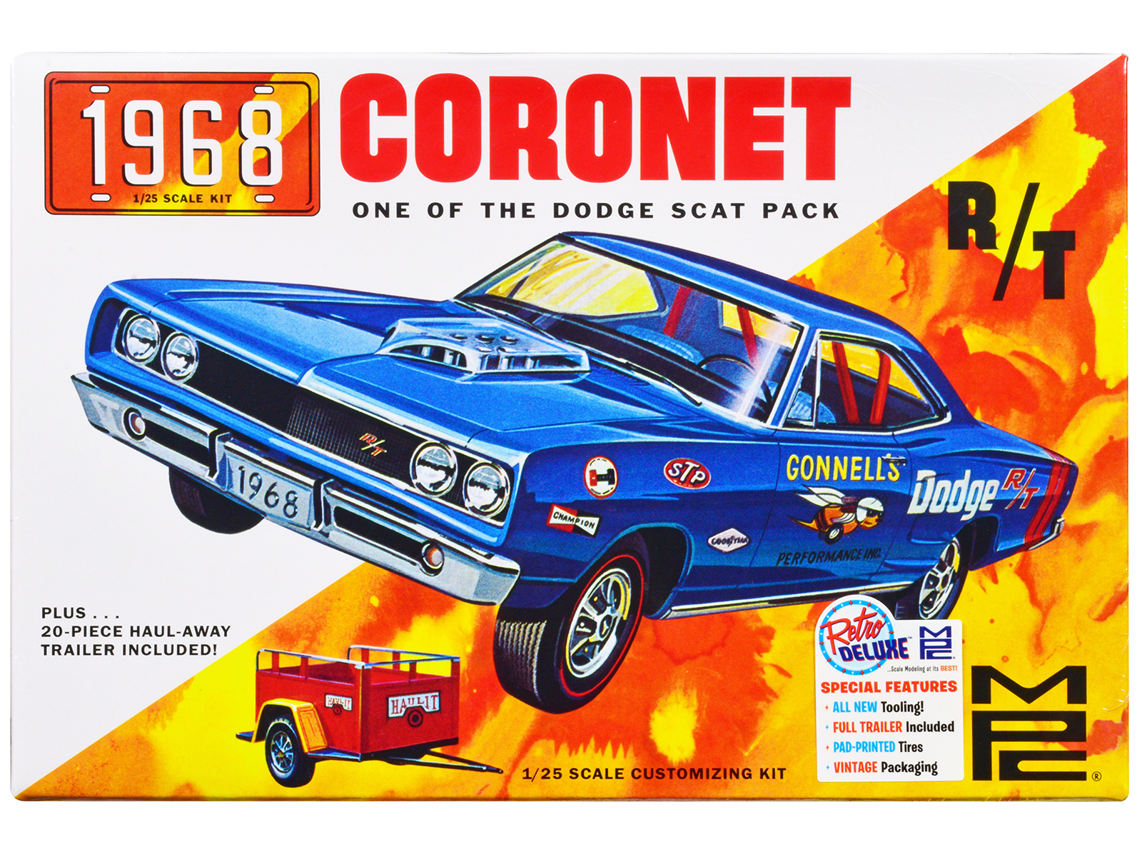 Level 4 Model Kit 1970 Dodge Challenger T/A "Streetburner" 2-in-1 Kit 1/24 Scale Model by Revell