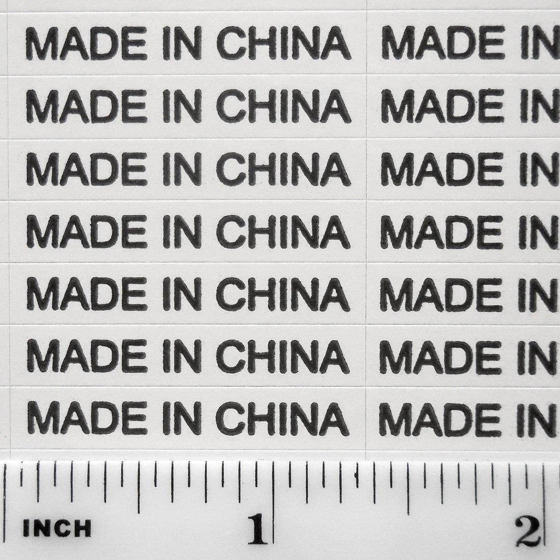 1000+ Made in China Stickers White Rectangle Kiss Cut Self Adhesive Labels by IntelGifts. Show Country of Origin on China Imported Products
