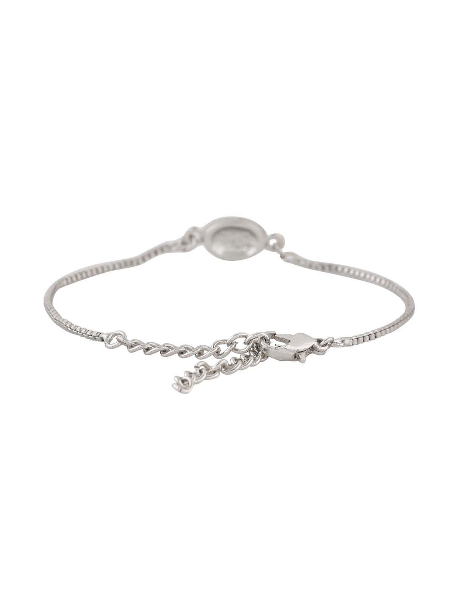 Estele Rhodium-Plated Bracelet with Austrian Crystals for Women
