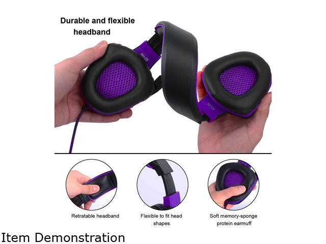 Anivia AH28 3.5mm Wired Gaming Headset with Microphone,Noise Isolating Volume Control for Pc/Mac/Ps4/Phone