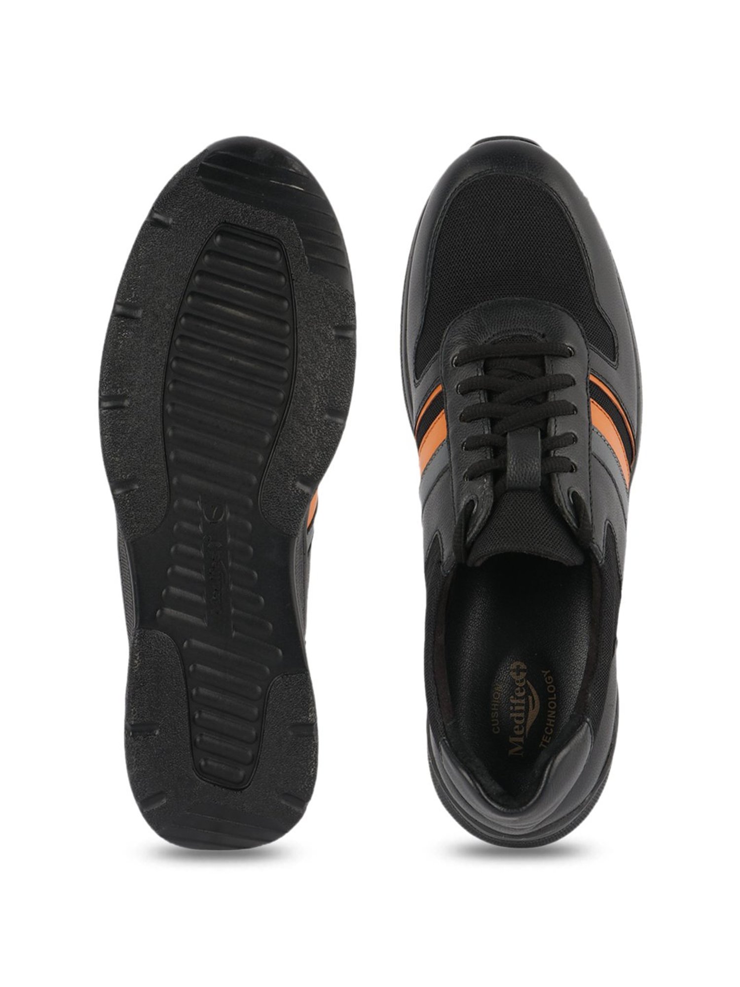 MediFeet Men's Black Casual Sneakers