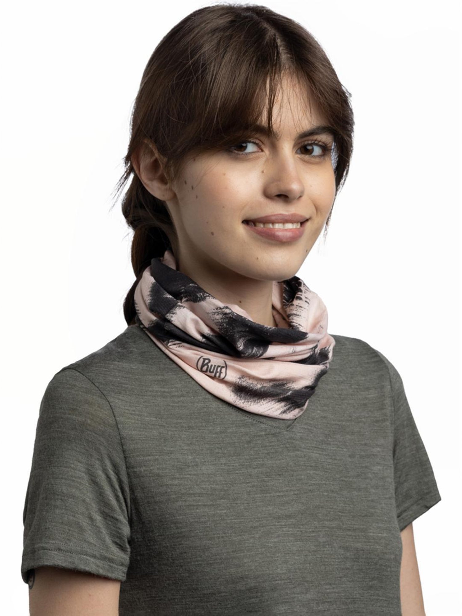 BUFF Beige & Black Printed Bandana