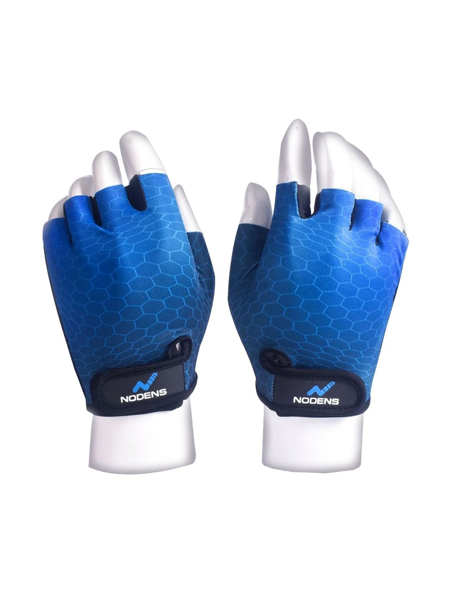 NODENS Blue Race Gym Gloves (Large)