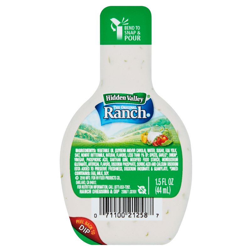 Hidden Valley Original Ranch Salad Dressing Dip and Pour Cups - 1.5fl oz
