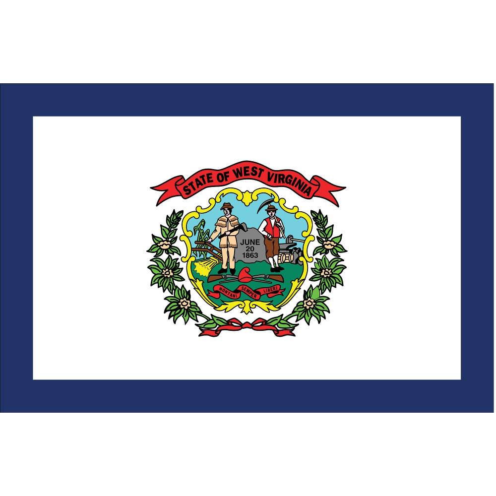 NYLGLO 145860 West Virginia State Flag,3x5 Ft