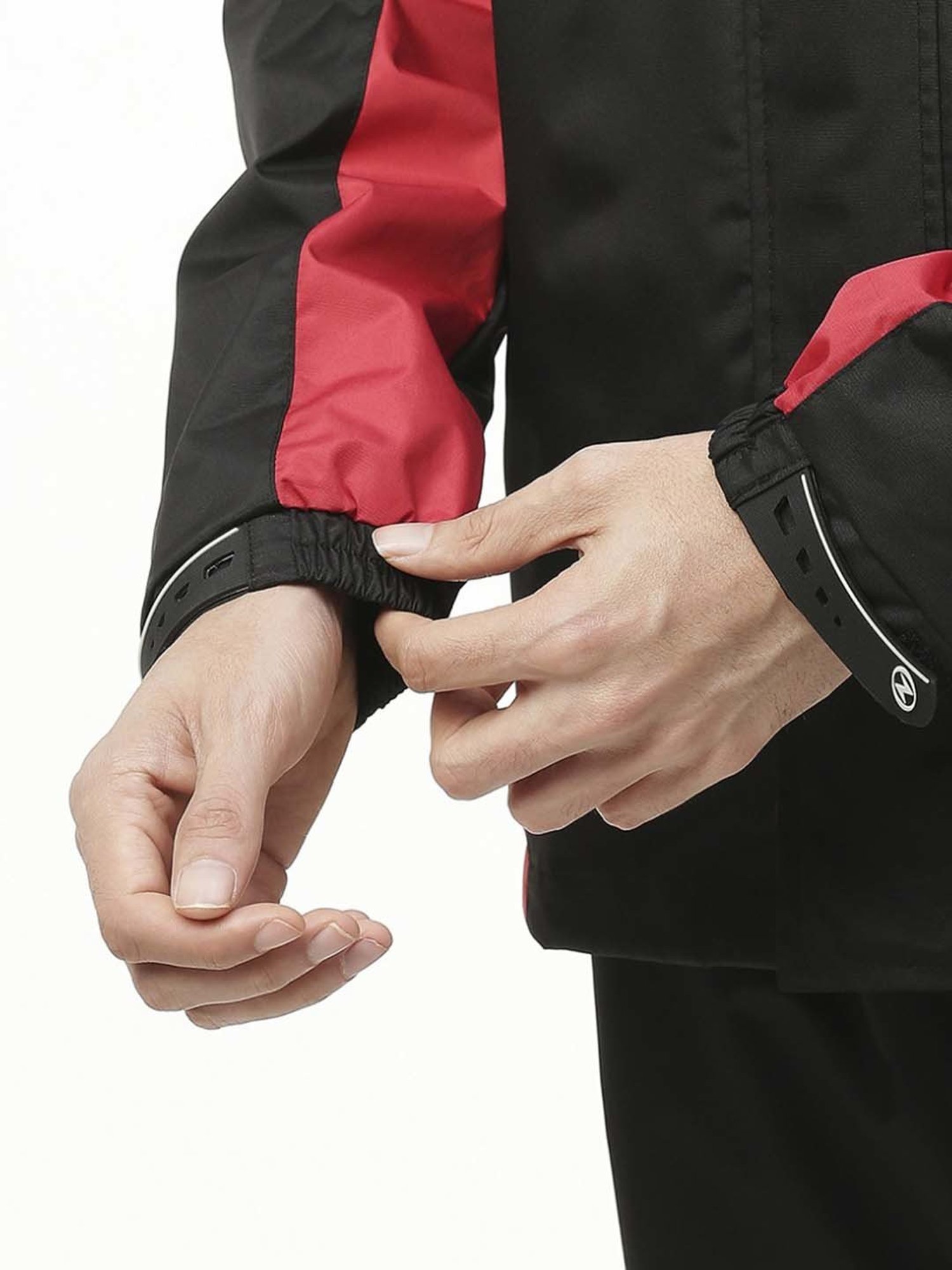 Wildcraft Red & Maroon Regular Fit Colour Block Rainwear Jacket