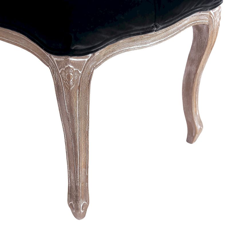Tufted Black Velvet Bench - Black Velvet - Christopher Knight Home