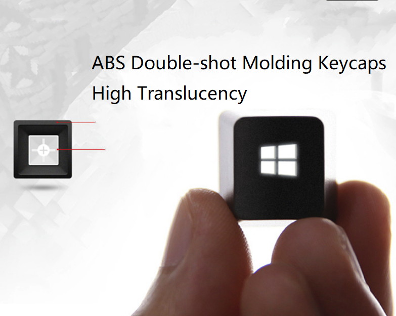 Ajazz AK35IGT Ergonomic Design, Cool Exterior USB Wired N-key Rollover White Backlit Blue Mechanical  Gaming Keyboard And AJ107 2400DPI  Mouse Combo For Office And Game - Black