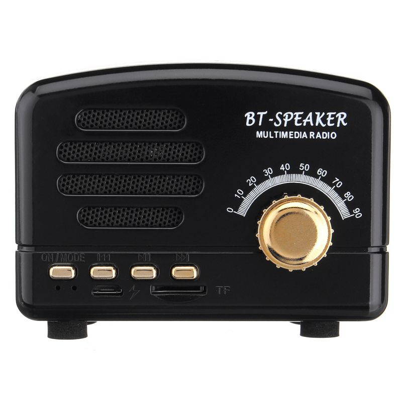 MECO Mini Portable Wireless Bluetooth Speaker Stereo Super Bass FM TF AUX USB - Black