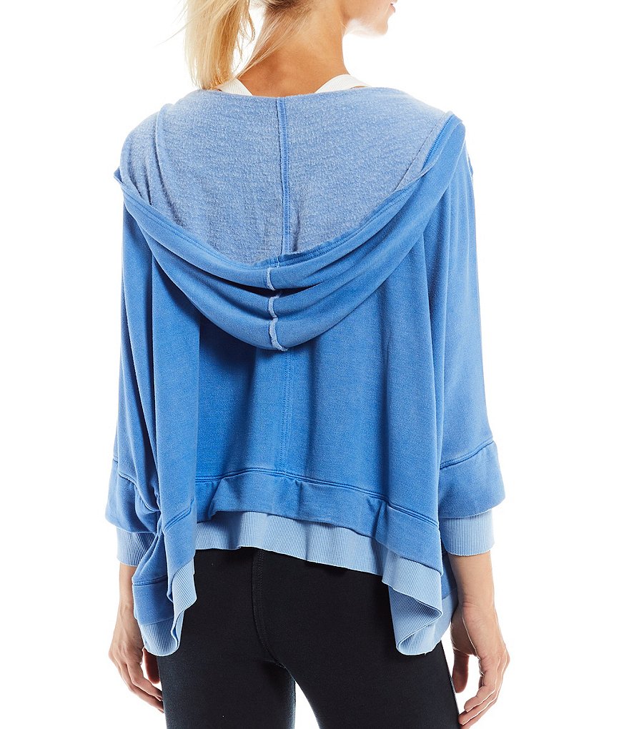 Free People FP Movement Bonfire Long Sleeve V-Neck Hoodie