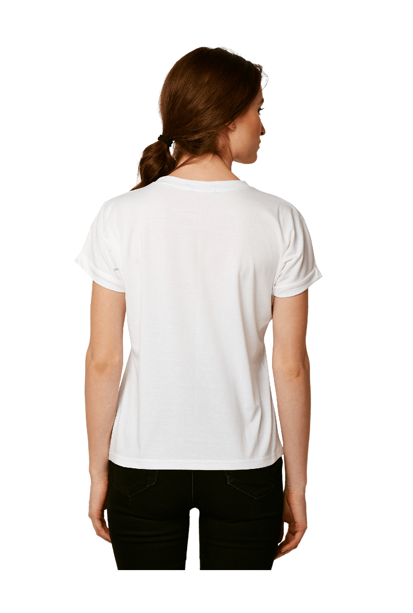 Miss Chase White Printed Cotton T-Shirt
