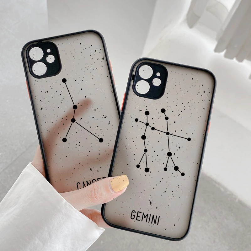 Twelve constellations Phone Case For iPhone 8 6s 7 Plus SE 2 X XR XS Max Cases For iPhone 11 12 Pro Max Mini Hard PC Back Cover
