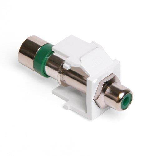 Leviton 40782-RVW QuickPort Green RCA Compression Connector