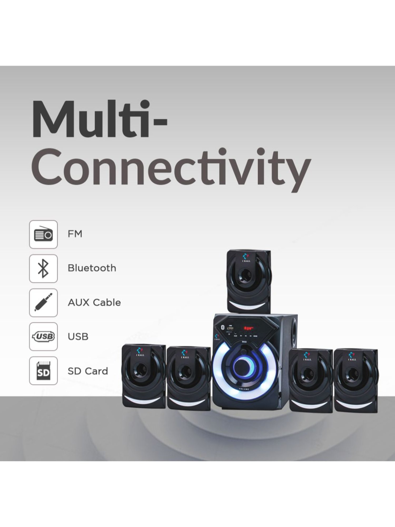 I Kall IK-444 5.1 Channel Home Theatre (Black)