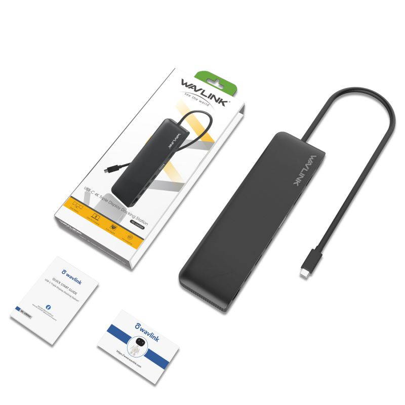 Wavlink USB C Triple Display 4K 12 in 1 USB C Docking Station, DP & HDMI &VGA with 100W PD Charging USB 3.0 & 2.0 Ports, SD TF Card Reader, Gigabit Ethernet, Audio For MacBook Pro & Windows, Linux