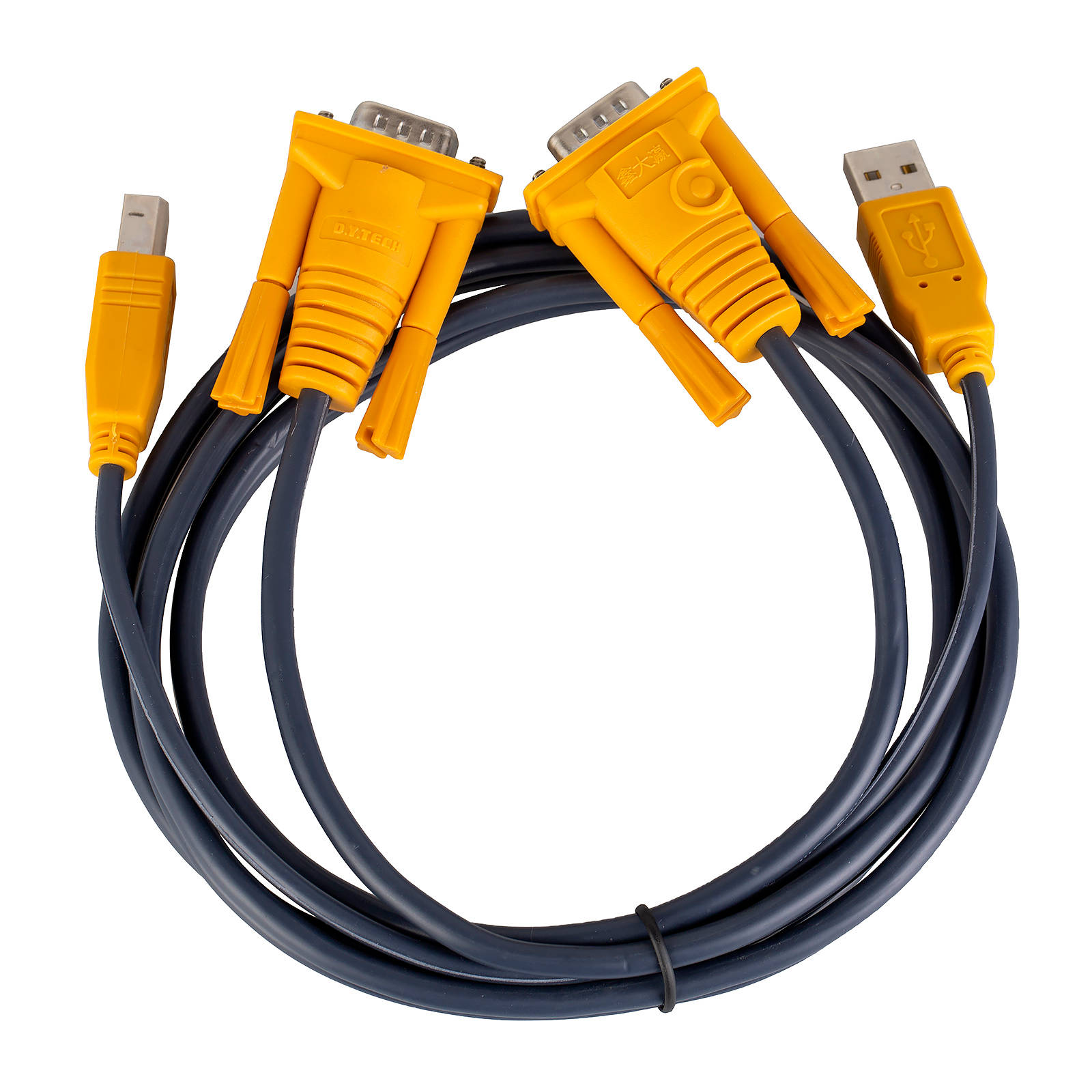 KVM Cable VGA Monitor Mouse Keyboard Printer USB A to B Power Cord 5ft