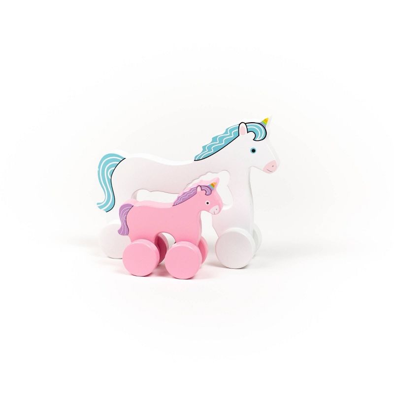 Big and Little Push/Pull Toddler Unicorn Toy