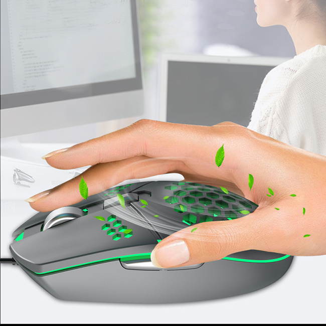 Cooling Mouse Optical Gaming Mice 2400dpi 6 Buttons USB Wired Mouse
