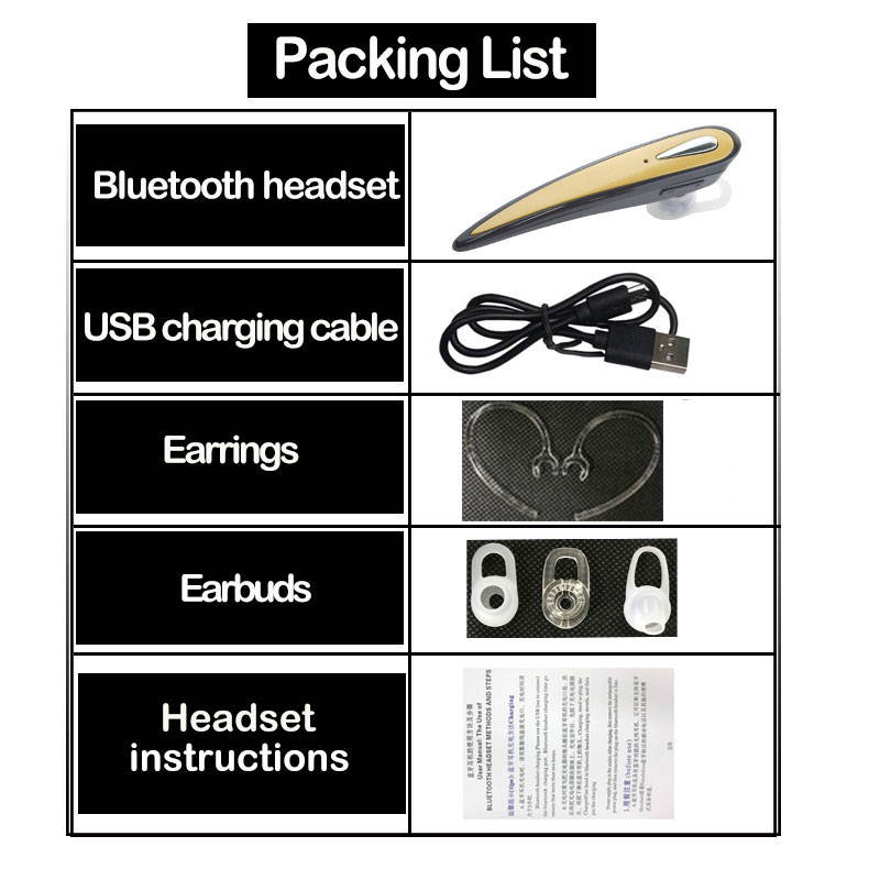 V101BG Bluetooth Headset,Hands-Free Bluetooth Earpiece Headphones for Cell Phones, Noise Cancelling Wireless Earpieces w/Mic for Business/Driving/Office, Compatible with iPhone/Samsung/Android