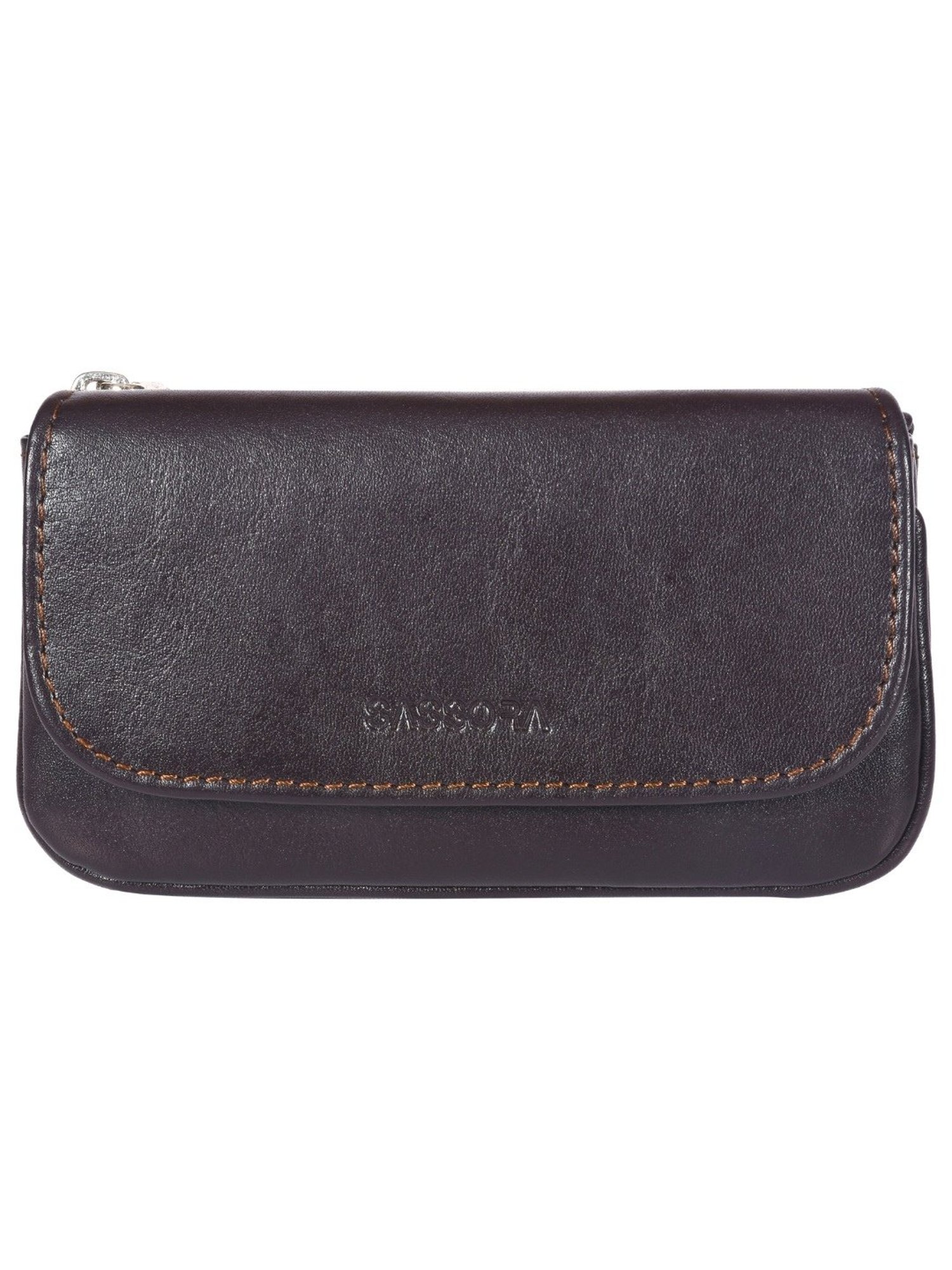 SASSORA ARIA Tan Leather Textured Wallet