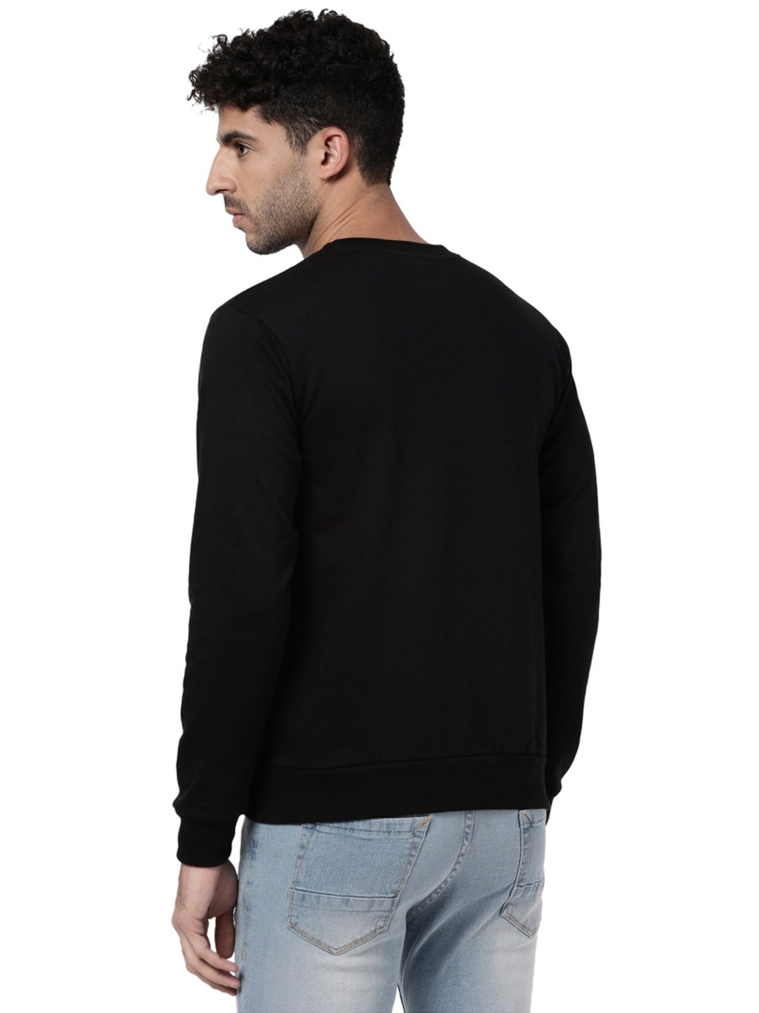 Forca Black Regular Fit Printed Sweatshirt