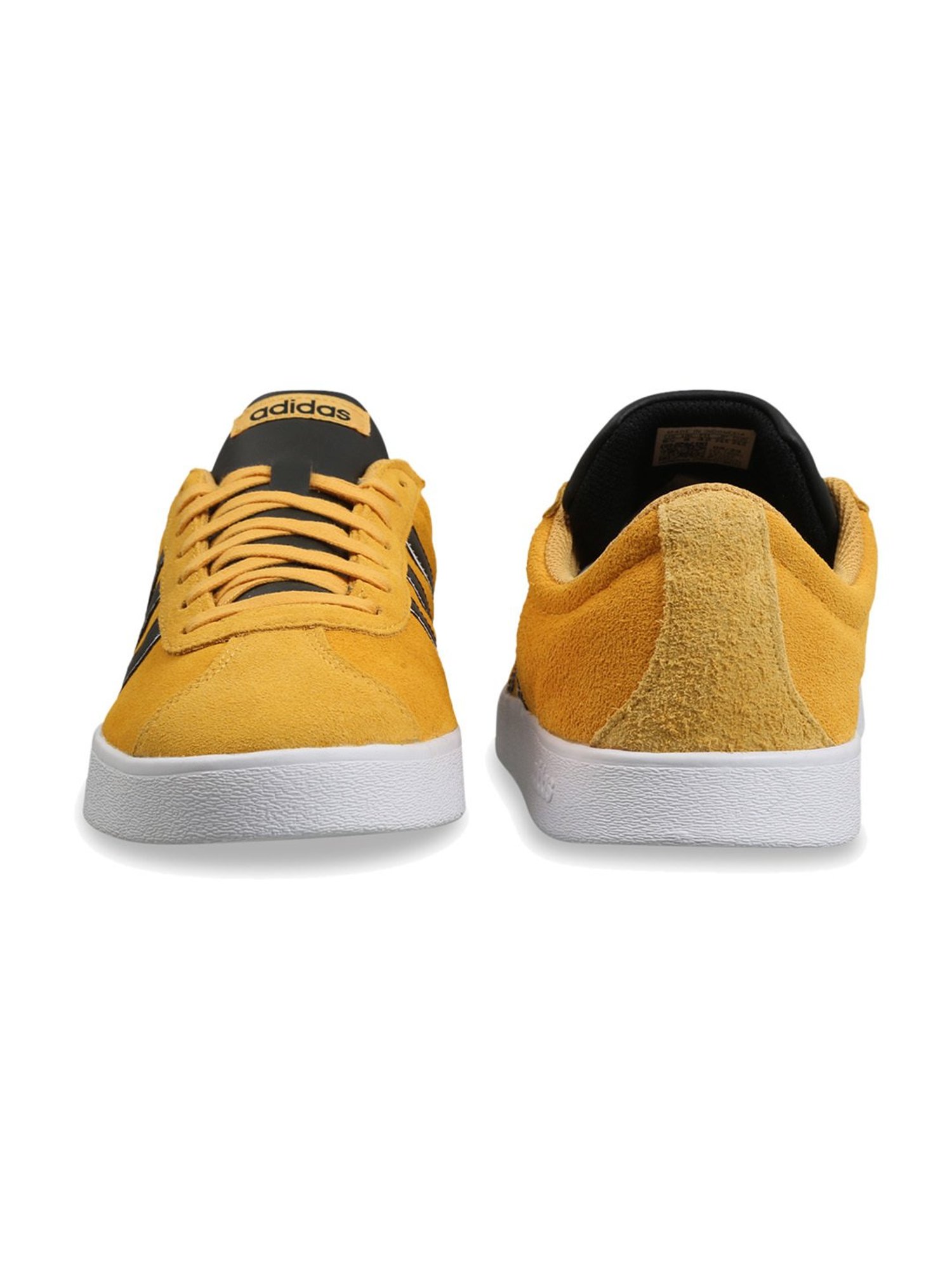 Adidas Men's VL COURT 2.0 Yellow Skateboarding Shoes