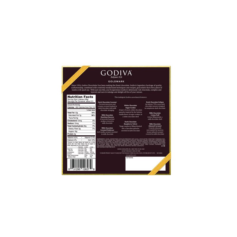 Godiva Masterpiece Holiday Assorted Chocolate Box - 4.7oz