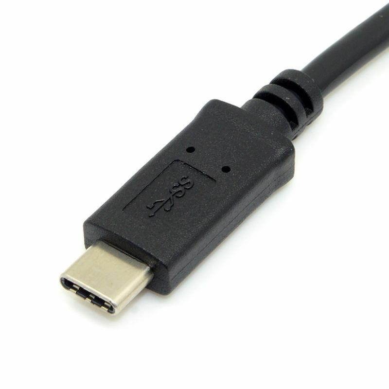 Reversible Left & Right Angled 90 Degree USB 2.0 Male to USB Type-C Male Data Cable for Macbook & Tablet & Cell Phone 1m Black