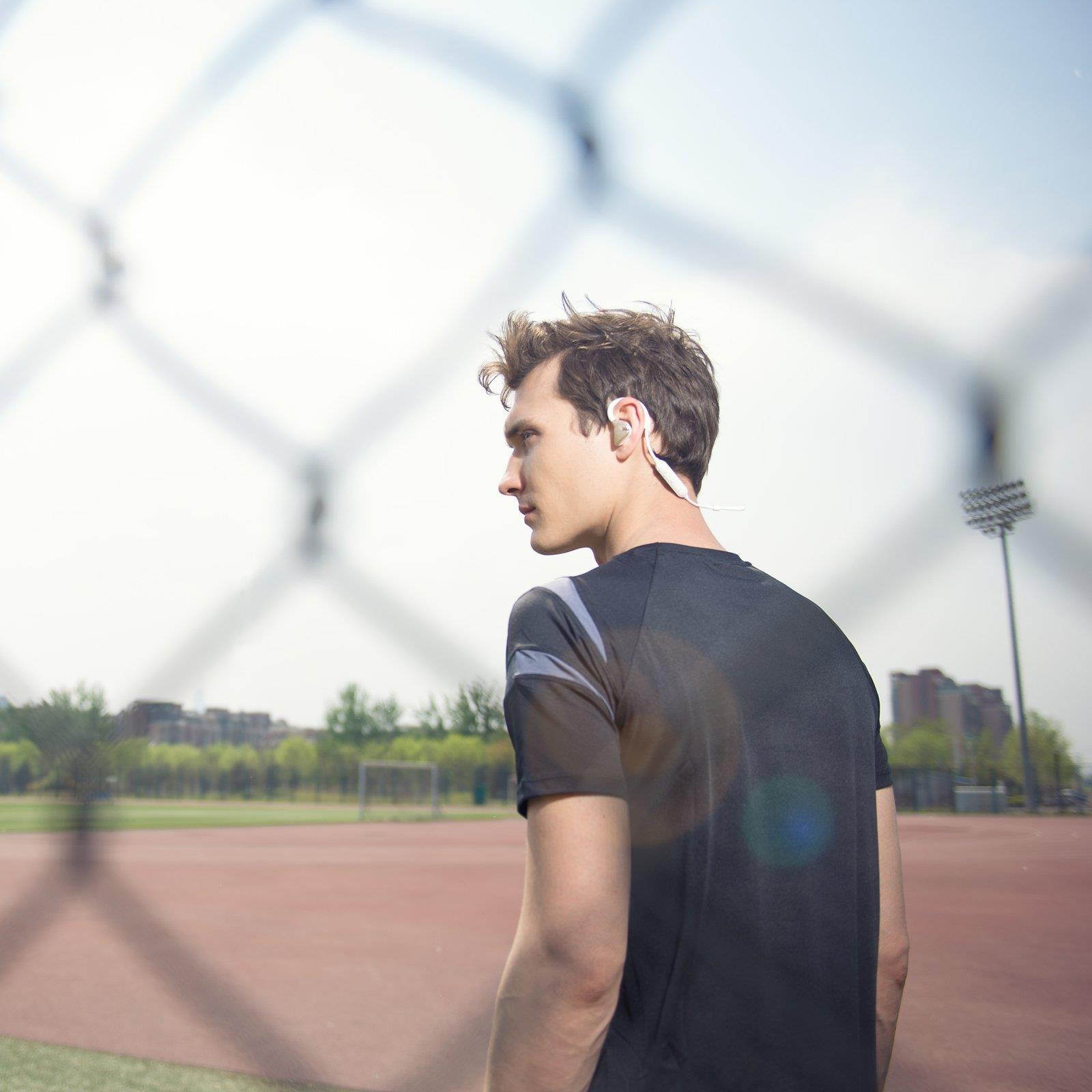 Edifier W296BT Bluetooth v4.1 Sports Headphones In-Ear Earphones Sweat Water Resistant CVC Noise Suppression - Black