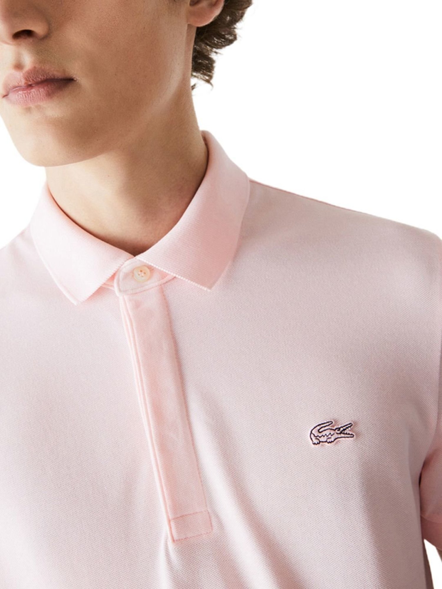 Lacoste Pink Cotton Regular Fit Polo T-Shirt