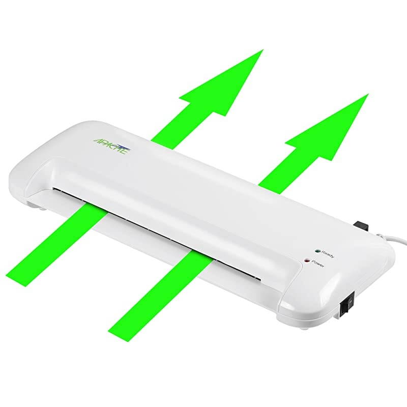 AL9 9" Thermal Laminator and 20 Laminator Pouches (White)