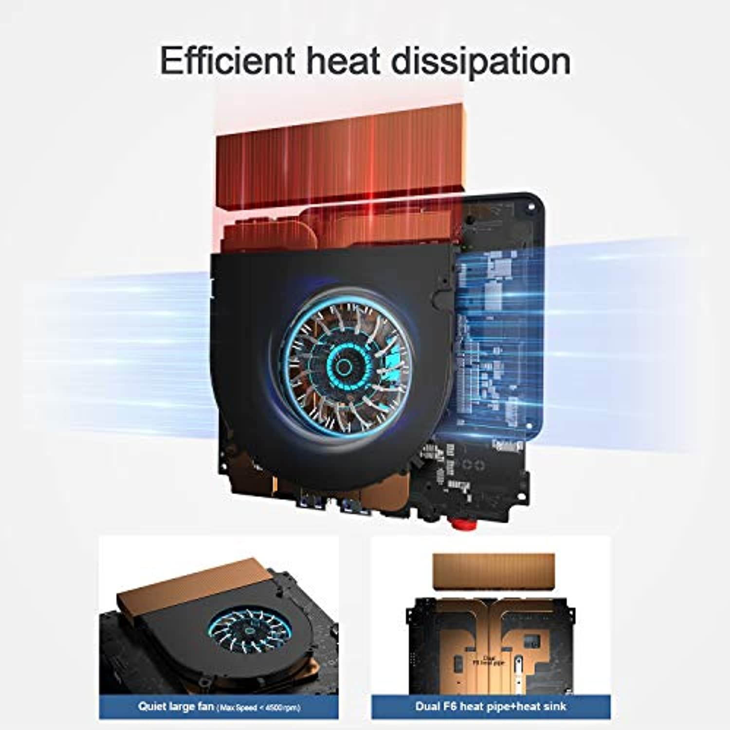 Beelink SEI10 Mini Pc Windows 10 Pro,with 10th Generation Intel Comet Lake i3-10110U(Up to 4.1GHz) 8G DDR4 256GB NVMe SSD Intel UHD Graphics Dual HDMI 4K Mini Computer WiFi 6,BT5.0