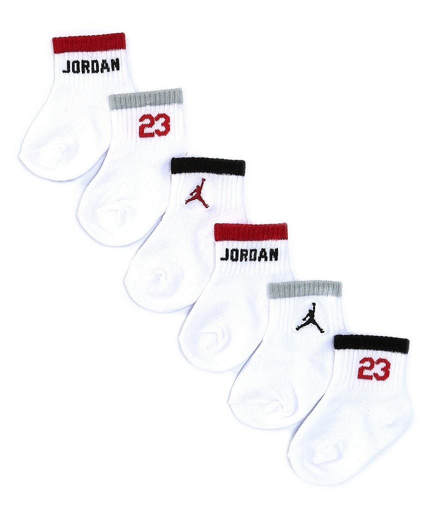 Jordan Baby Boys 6-24 Months Legacy Ankle Socks 6-Pack