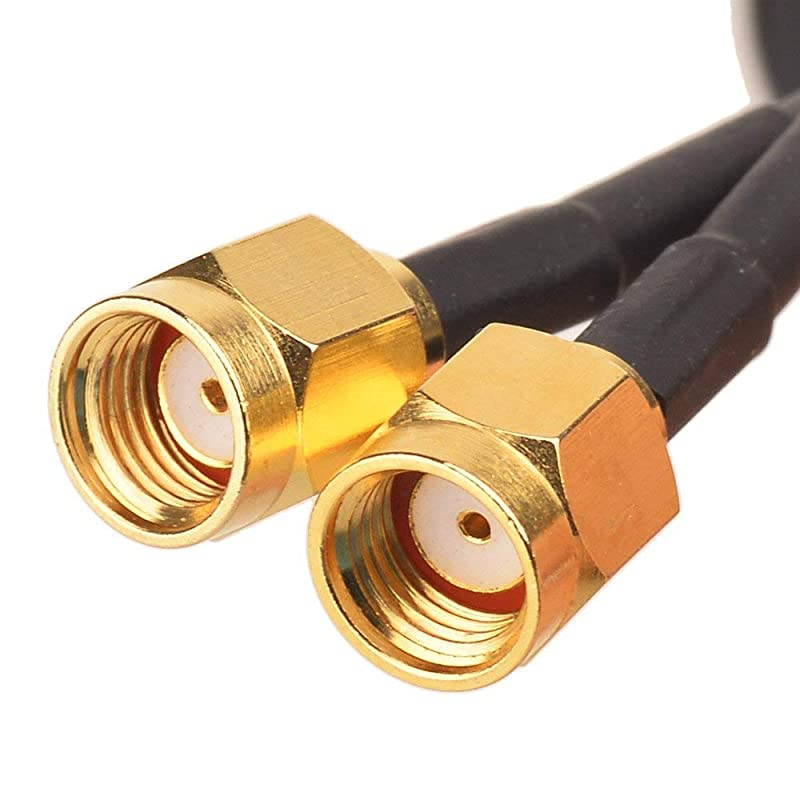 Dual WiFi Antenna with RPSMA Male Connector 24GHz 5GHz Dual Band Antenna Magnetic Base for PCIE WiFi Network Card USB WiFi Adapter Wireless Router Mobile Hotspot