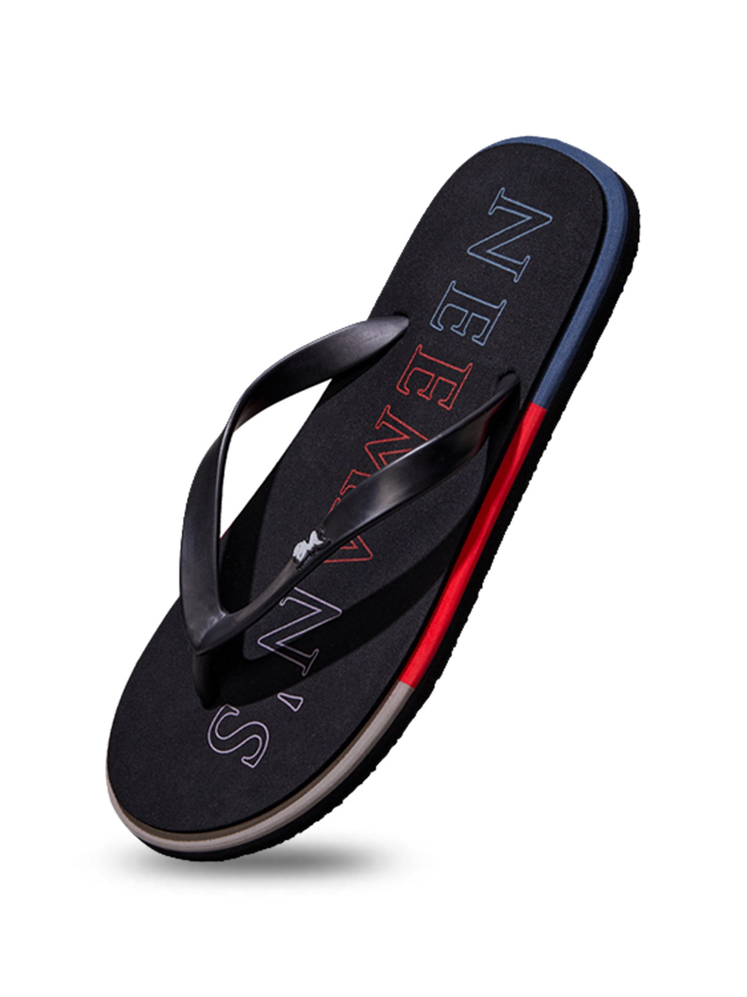 Neemans Men's Recreation Black Flip Flops