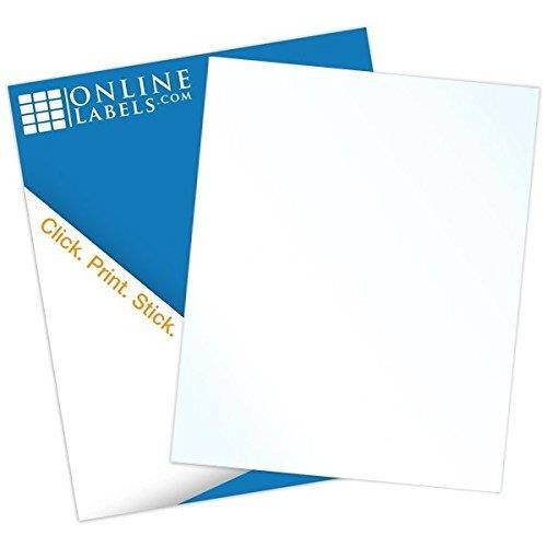 Clear Gloss Sticker Paper - 100 Sheets - 8.5" x 11" Full Sheet Label - Inkjet Printers - Online Labels