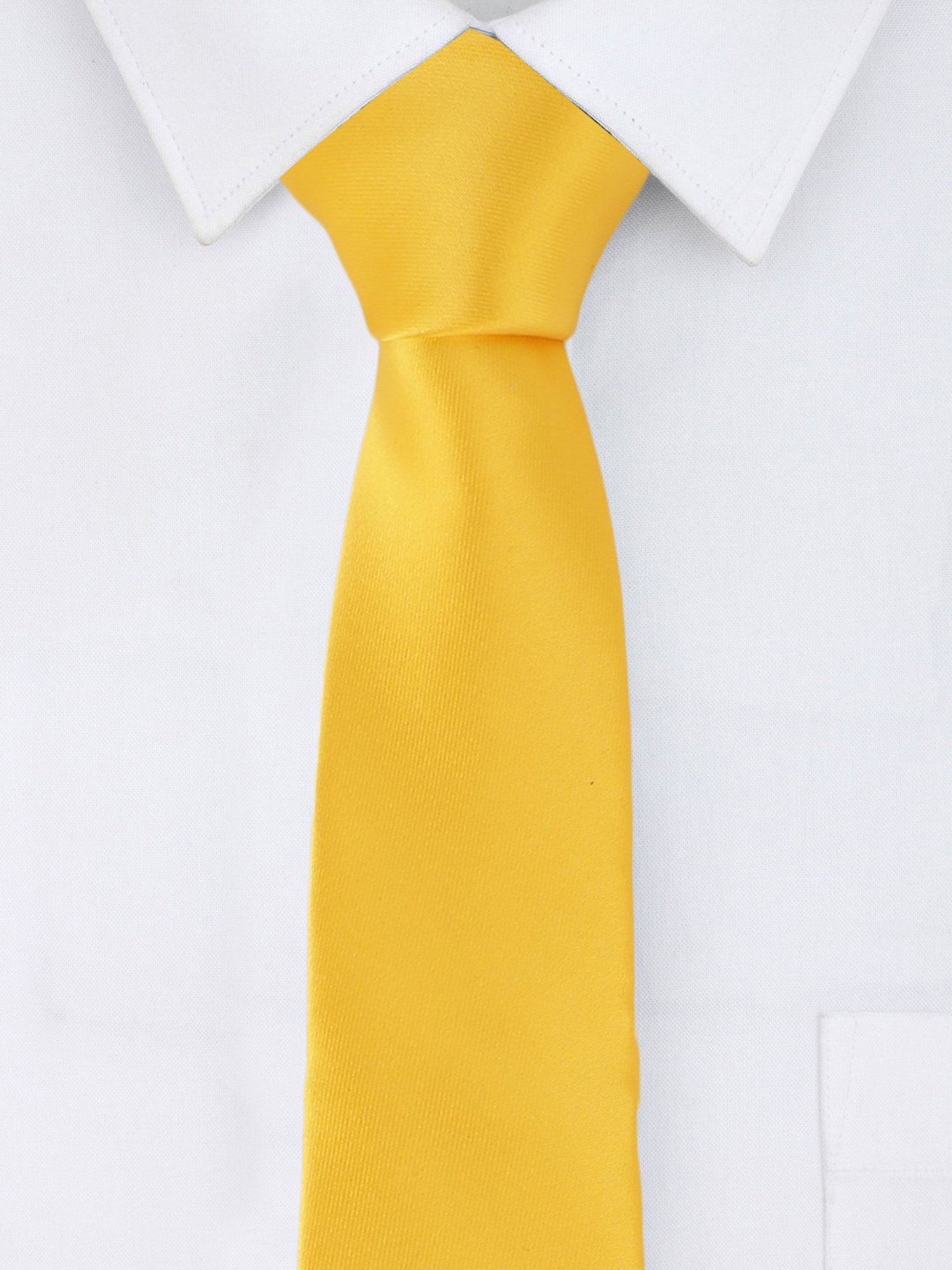Alvaro Castagnino Solid Yellow Necktie