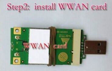 Mini PCI-e Wireless to USB Adapter card With SIM Card Slot Test WWAN module