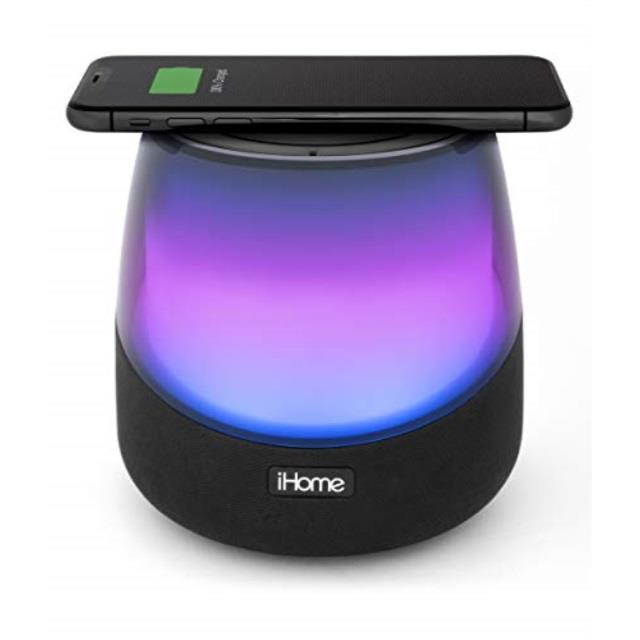 iHome iBTW750 Color Changing Bluetooth Speaker with Wireless Charging Pad