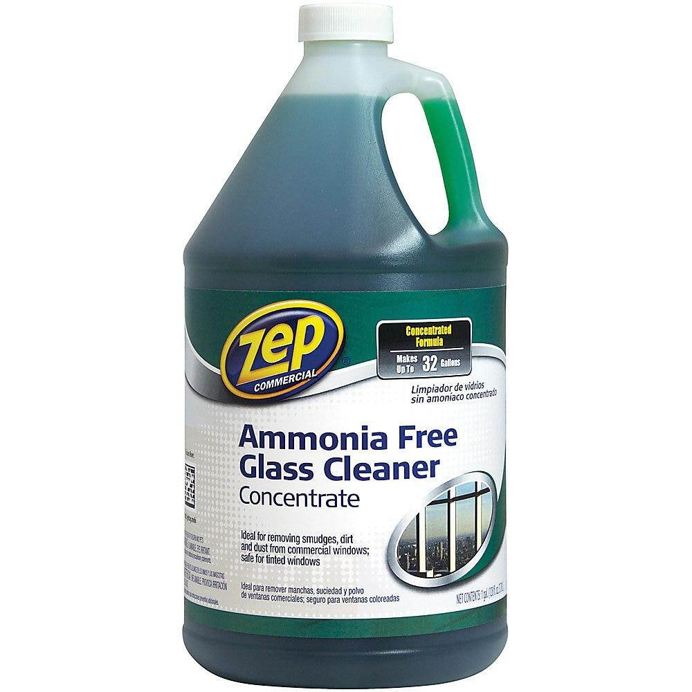 Zep Commercial ZU1052128, Ammonia-Free Glass Cleaner, Agradable Scent, 1 gal Bottle