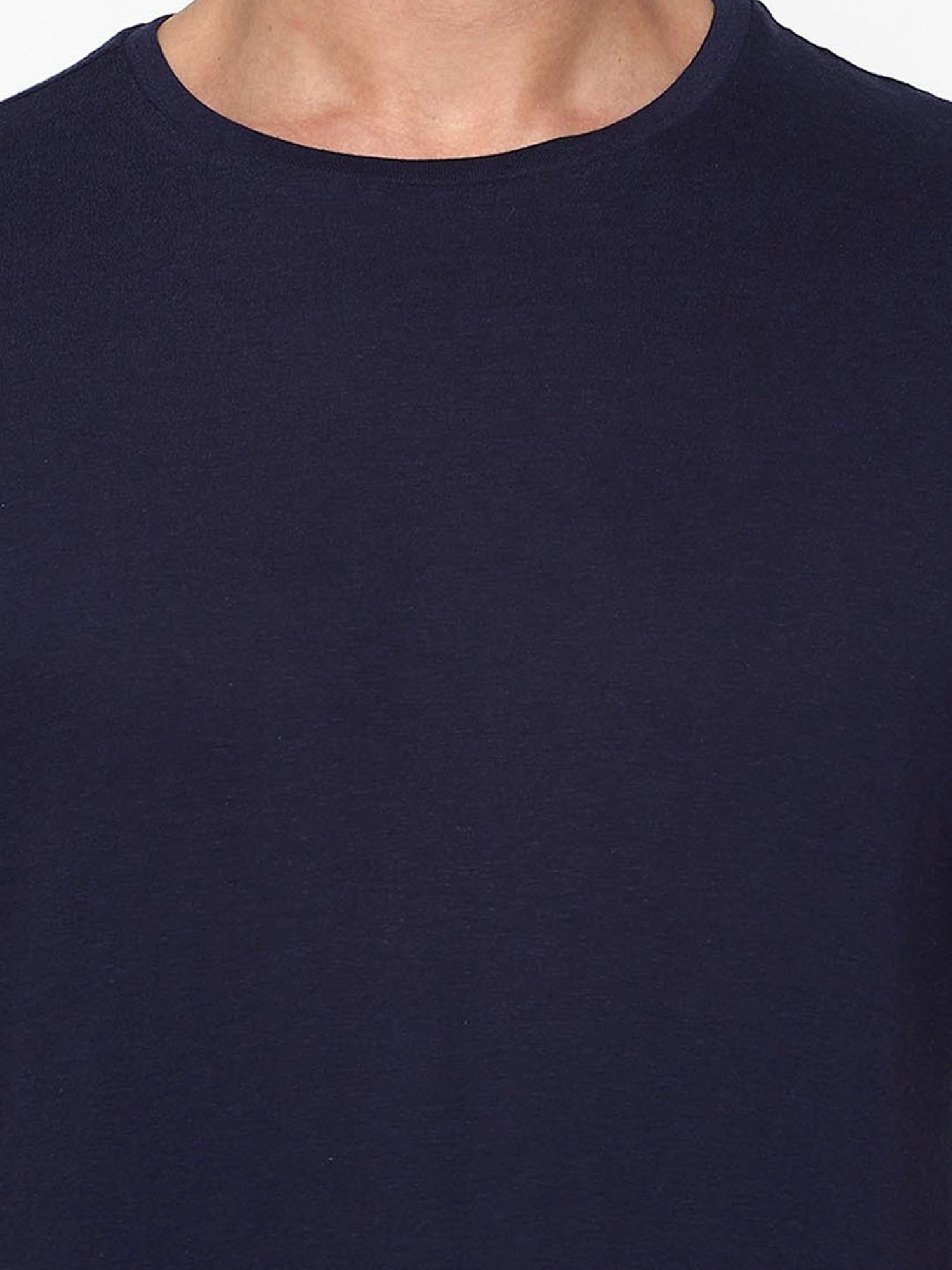 Ajile by Pantaloons Navy Slim Fit Lounge T-Shirt