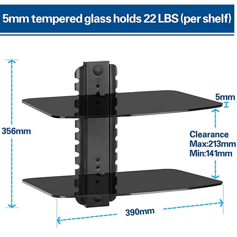 Full Motion TV Wall Mounts TV Bracket for Most, LED,LCD,OLED Flat Screen TV, TV Mount with Perfect Center Design, Full Motion TV Mount with Swivel Articulating Arm (TV Mount with Shelf)