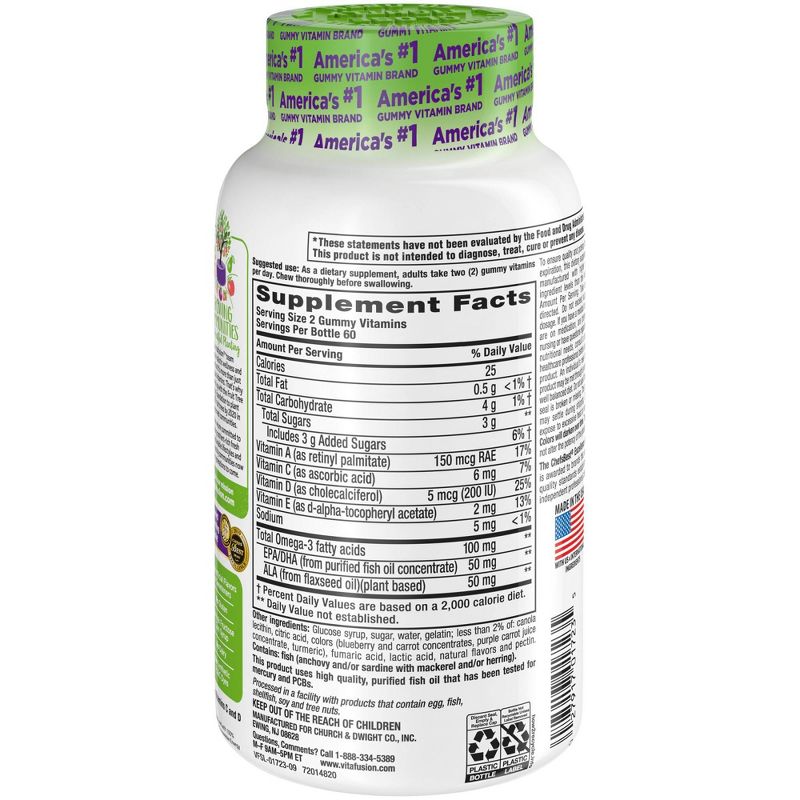 Vitafusion Omega-3 Gummies - Berry & Lemonade - 120ct