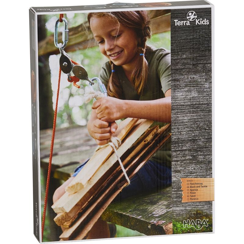 HABA Terra Kids Block and Tackle Rope and Pulley System